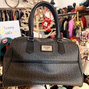 Guess Women's Gray and Black Satchel